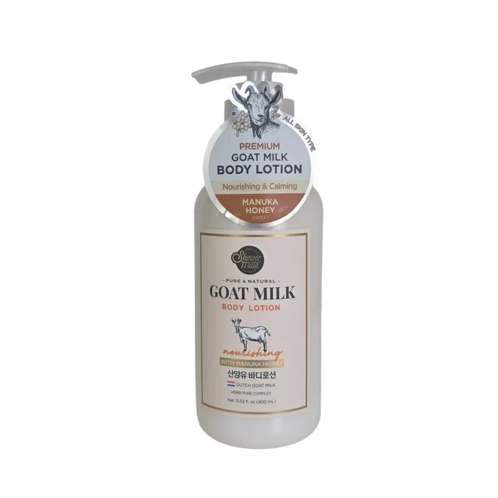 Shower Mate Goat Milk Body Lotion Manuka Honey 13.5 Fl.oz
